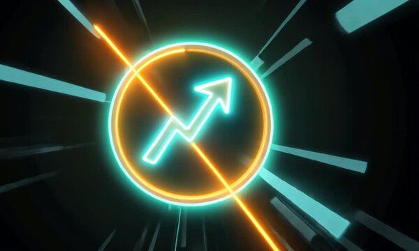 Neon Growth Surge &ndash; Futuristic Business Success Animation