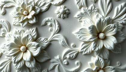 白い花のオブジェクト素材