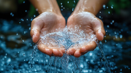 Hands Holding Water
