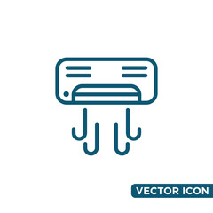 Simple Air Conditioner Icon Design Template 