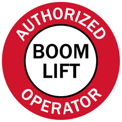 Crane operator qualified badge logo boom lift authorized operator
