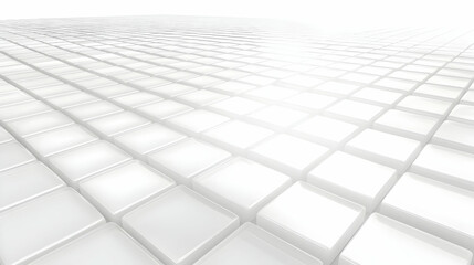 Obraz premium 3D Abstract Background White Cubes Grid Pattern Illustration