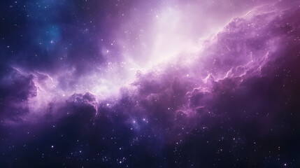 Fototapeta premium A colorful nebula with swirling gases and bright star formations.