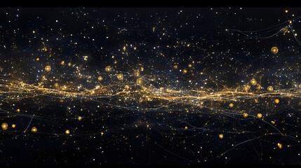 Obraz premium A digital wave pattern with blue tones, reflecting technology and data in motion.