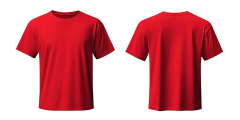 red t shirt front and back