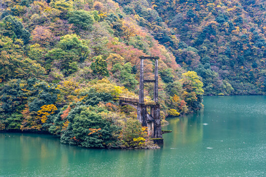 庄川峡 旧利賀大橋 