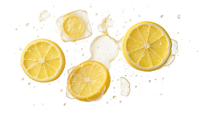  floating slices of lemon png