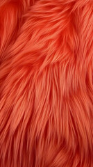 Naklejka premium Photo - Vibrant Orange Fur Texture Background, Soft and Fluffy