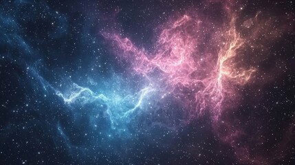 Obraz premium Colorful abstract night sky with nebula and stars vector design