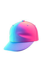 Fototapeta premium Colorful Gradient Hat: Modern Unisex Fashion Accessory