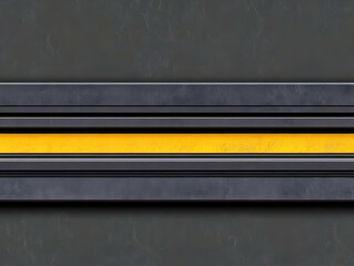 Obraz premium Abstract Background Illustration - Yellow Stripe, Gray Metal, Texture