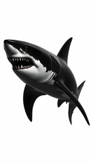 Fototapeta premium 3D Illustration Aggressive Shark Teeth Ocean Predator Marine Life