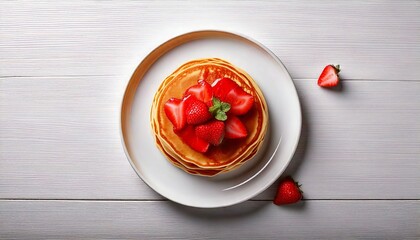 イチゴのホットケーキ