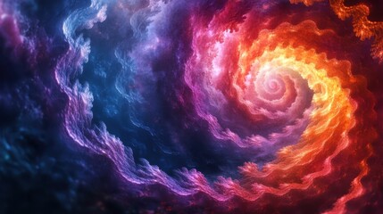 Colorful Spiral Galaxy Formation with Vibrant Stellar Swirls