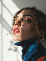 Close up of a young model