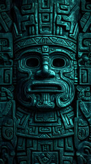 Ancient Civilization Illustration, Tribal Mask, Carving, Culture, History, Art, Stone, Texture, Design, Symbol