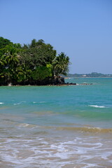 Tropical island in the ocean in Sri Lanka