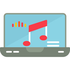 Music Laptop Icon