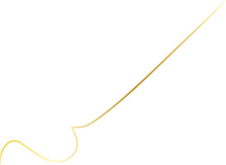 Elegant Golden Thread Decoration Ornament