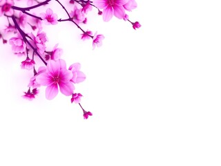 Fototapeta premium Floral Symphony: A Tapestry of Spring Blossoms in Magenta and Lilac