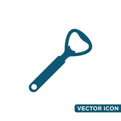 Minimalist Bottle Opener Icon Design Template 