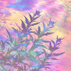 Fototapeta premium A radiant 100% illuminated with a rainbow of colors, casting a colorful glow that energizes the scene with a playful and vibrant aesthetic.