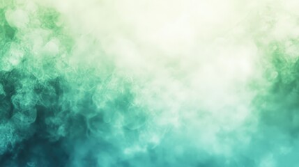 Ethereal blue-green smoke dances softly against a pristine white backdrop, its blurred edges creating a dreamlike, mesmerizing texture that invites contemplation