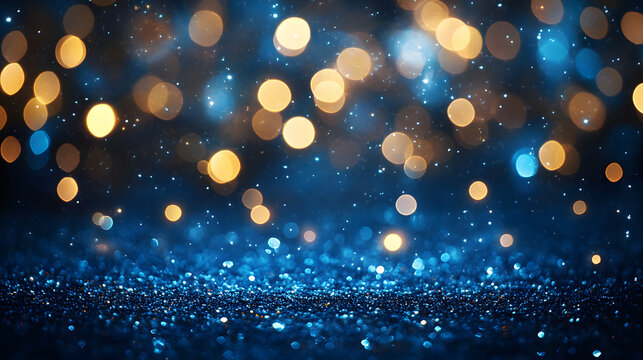 Glittering bokeh lights with soft color transitions.