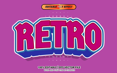 retro game text effect template