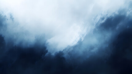 Dramatic misty clouds floating across a sky filled with depth.