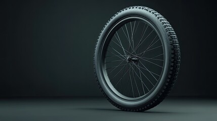 Modern BTT bicycle wheel design, with a lightweight rim, durable spokes, and a high-performance MTB tire.