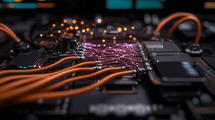 Futuristic Smart Factory  Robotic Automation   Neural Network Technology