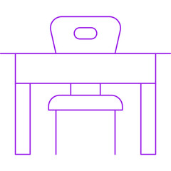 Student Desk icon single vector illustration