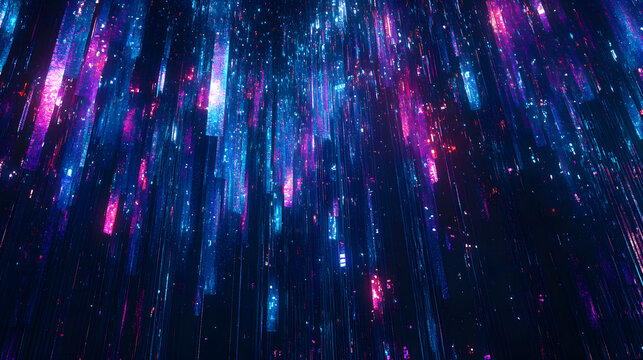 A bright, colorful explosion of stars in the galaxy.