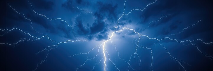 Dramatic Lightning Illuminates Dark Summer Night