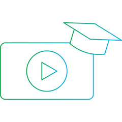 Online Course icon single vector illustration