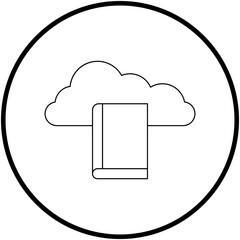 Cloud Library icon single vector illustration