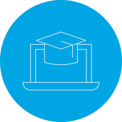 Online Convocation icon single vector illustration