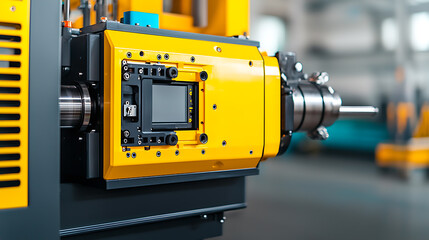 High-speed plastic injection machine producing lightweight components in industrial setting close-up view advanced technology concept