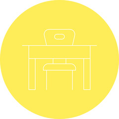 Student Desk icon single vector illustration
