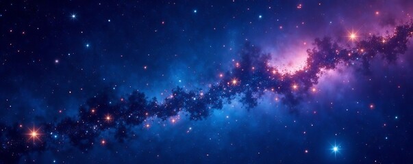 Obraz premium Whimsical starry sky pattern for design projects, stars, digital