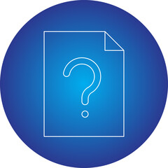 Question Paper icon single vector illustration