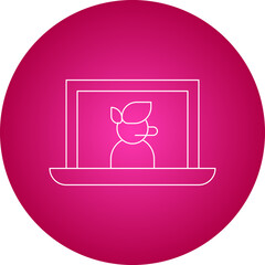 Online Counselling icon single vector illustration