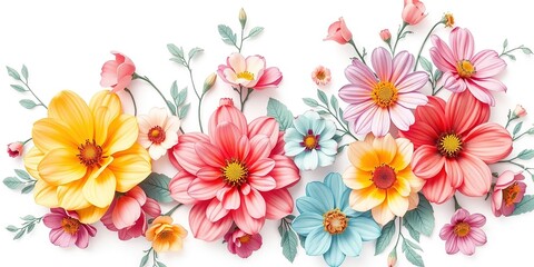 Serene Bohemian Gardens: Pastel Blooms in Abstract Harmony