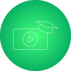 Online Course icon single vector illustration