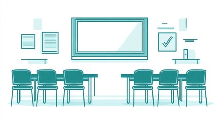 Classroom Meeting Area, Minimalist Design