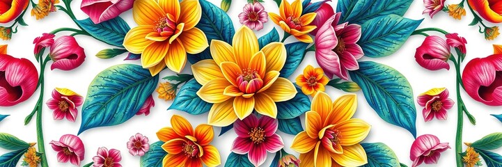 Exquisite Floral Art with Detailed Brushwork