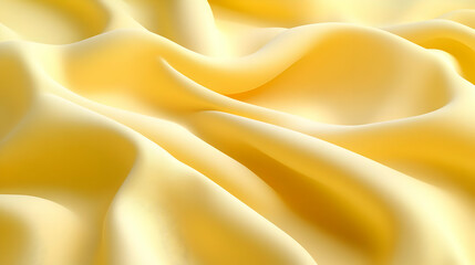 Fototapeta premium Yellow fabric, draped folds, texture, background