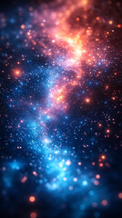 Naklejka premium A stunning view of a bright, majestic galaxy filled with twinkling stars in the night sky, showcasing the beauty and vastness of deep space in an awe-inspiring astronomical display.