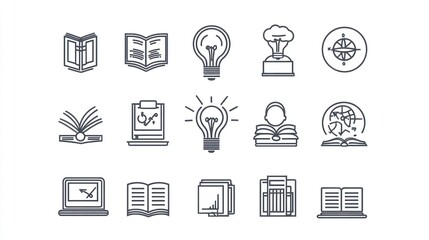 Fototapeta premium Education Icons Collection